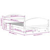 vidaXL gultas rāmis ar 4 atvilktnēm, balts priedes koks, 140x200 cm