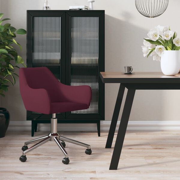 vidaXL grozāms virtuves krēsls, violets audums