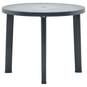 vidaXL dārza galds, zaļ&scaron;, 89 cm, plastmasa