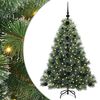 vidaXL Mākslīgā Ziemassvētku eglīte su 150 LED Zaļa 120 cm PE un PVC