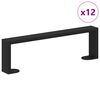 vidaXL Mēbeļu kājas 12 gab. Melna 341 x 40,5 x 100 mm Dzelzs