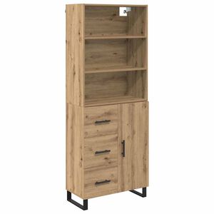 vidaXL Augstais skapītis 2 gab. Artisānā ozols 69,5 x 34 x 180 cm