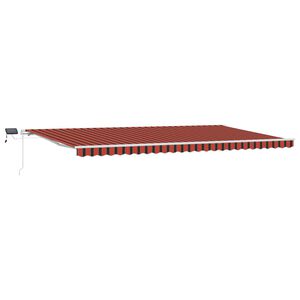 vidaXL Nolokāms markīze oranža un brūna 600 &times; 300 cm