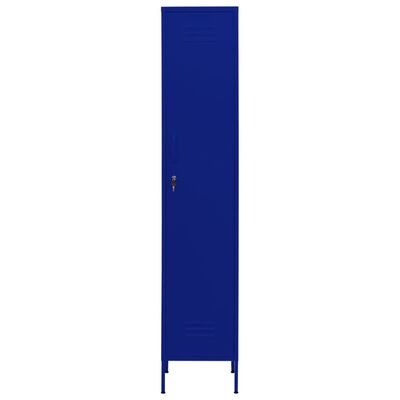 vidaXL ģērbtuves skapis, 35x46x180 cm, tērauds, tumši zils