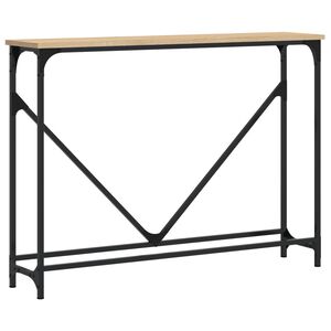 vidaXL konsoles galdiņ&scaron;, koka krāsa, 102x22,5x75 cm, inženierijas koks