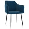 vidaXL virtuves krēsli, 2 gab., zils samts