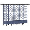 vidaXL Pacelta gulta ar treliem un jumtu Pelēka 202,5 x 40 x 127 cm PP