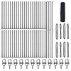 vidaXL Se&scaron;stūrainais žogs ar betona pamatni 100 x 1 m Pelēka Tīkls