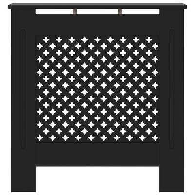 vidaXL radiatora pārsegs, melns MDF, 78 cm