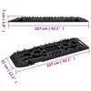 vidaXL auto izvilkšanas dēļi, 2 gab., 107x31x7 cm, neilons, melni