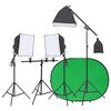 vidaXL fotostudijas apgaismojuma komplekts un fons