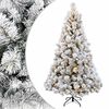 vidaXL Mākslīgā Saliekamā Ziemassvētku Egle 180 cm 300 LED Silti balts