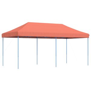 vidaXL Balles telts 292 x 580 x 315 cm Sarkanbrūns Oksforda audums
