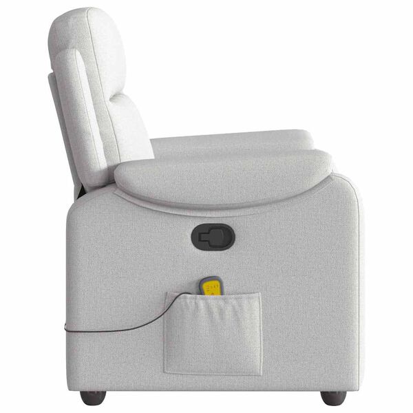 vidaXL masāžas krēsls, mākonis pelēks audums