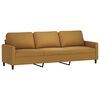 vidaXL trīsdaļīgs dīvānu komplekts ar spilveniem, brūns samts