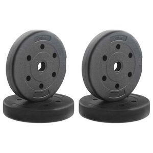 vidaXL Svara plāksnes 4 gab. 10 kg Melns Cements un dzelzs smiltis