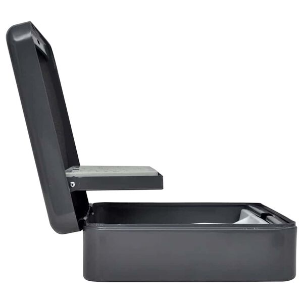 vidaXL Naudas kaste ar slēdzeni Tum&scaron;i pelēka 30 x 24 x 9 cm Tērauds