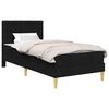 vidaXL Gultas rāmis ar matraci Melns 90 x 190 cm audums