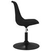 vidaXL grozāmi virtuves krēsli, 6 gab., melns samts