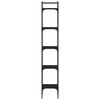 vidaXL grāmatu plaukts, 5 līmeņi, melns, 35x30x174 cm, koks