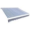 vidaXL markīzes jumts, zils ar baltu, 5x3 m