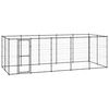 vidaXL suņu voljērs, 12,1 m², tērauds