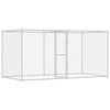 vidaXL Suņu būris Sudraba 400 x 200 x 200 cm Cinkots tērauds