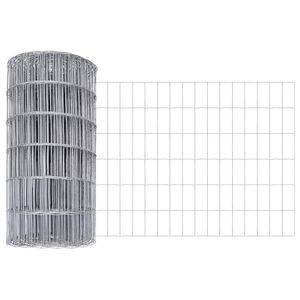 vidaXL Eiropas žogs Sudraba 0.8 x 10 m Karstās cinkotā dzelzs