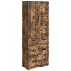 vidaXL Skapju komplekts 2 pcs Kūpināts ozols 66 x 34,5 x 87 cm