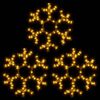 vidaXL Ziemassvētku sniegpārslas figūras, 3 gab., baltas LED, 38x37 cm