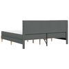 vidaXL Gultas rāmis ar matraci Tum&scaron;i pelēks 180 x 200 cm audums