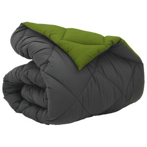 vidaXL Ziemas gultas sega 135 x 200 cm 450 gsm Zaļ&scaron; un antracīts