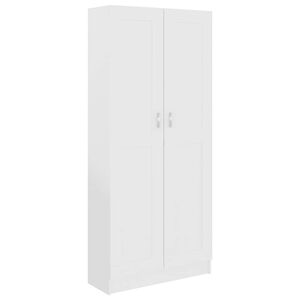 vidaXL grāmatu skapis, balts, 82,5x30,5x185,5 cm, inženierijas koks
