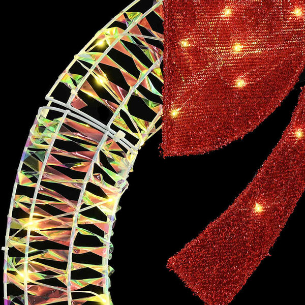 vidaXL Vainags su 150 LED Silti balta 120 cm PET