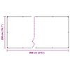 vidaXL Caurspīdīgs brezents ar cilpām 2x8 m PVC