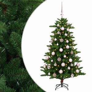 vidaXL Mākslīgā Ziemassvētku eglīte ar rotājumiem 120 cm 150 LED