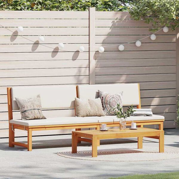 vidaXL Sauļošanās krēsls Brūna 200 x 57 x 75cm Akācijas masīvkoks