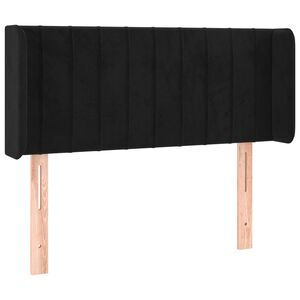 vidaXL galvgalis ar malām, melns samts, 83x16x78/88 cm