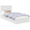 vidaXL Glabā&scaron;anas gulta Balts 75 x 190 cm Inženierijas koks