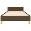 vidaXL gultas rāmis bez matrača, tum&scaron;i brūns, 100x200 cm, audums