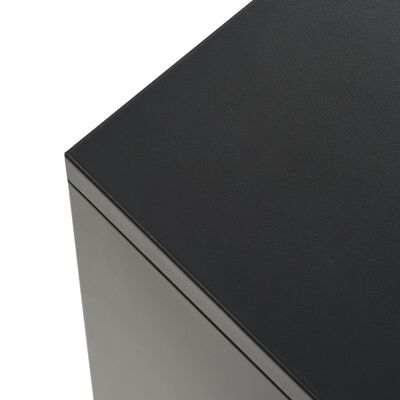 vidaXL kumode, metāls, industriāls stils, 120x35x70 cm, melna