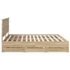 vidaXL Gultas rāmis Sonoma ozols 200 x 200 cm Inženieru koks