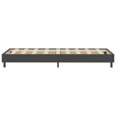 vidaXL gulta ar atsperu matraci, tumši pelēks audums, 90x200 cm
