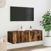 vidaXL TV plaukti ar LED lampiņām, 100x35x31 cm, ozolkoka krāsā