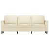 vidaXL trīsvietīgs dīvāns, krēmkrāsas, 180 cm, mākslīgā āda