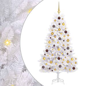 vidaXL Mākslīgā Ziemassvētku eglīte 180 cm PVC un tērauds Balts