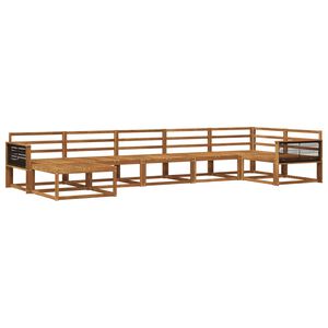 vidaXL Āra dīvānu komplekts 7 pcs Dabiska Cietā akācijas koks