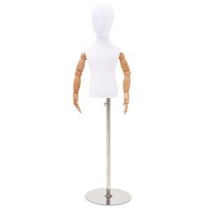 vidaXL Regulējams 120-157 cm manekens ar pamatni Unisex PP Balts