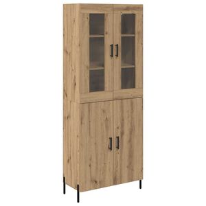 vidaXL Augstais skapītis Artisānā ozols 69,5 x 34 x 180 cm