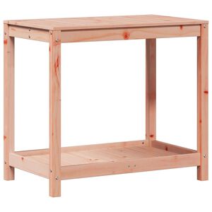 vidaXL stādī&scaron;anas galds ar plauktu, 82,5x50x75 cm, egles masīvkoks
